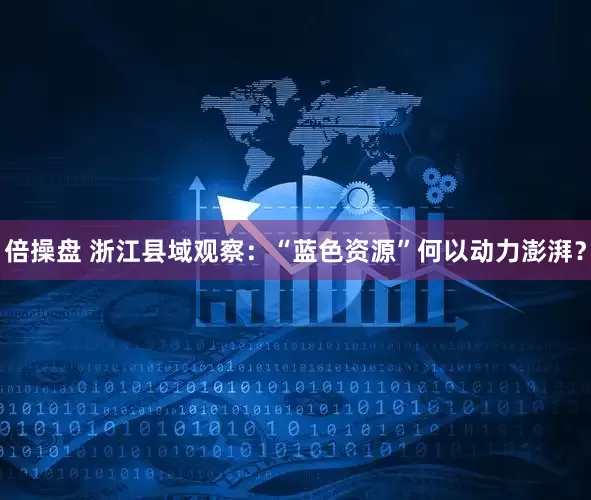 倍操盘 浙江县域观察：“蓝色资源”何以动力澎湃？